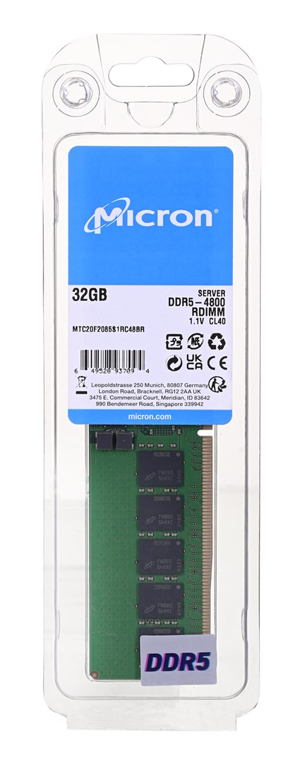 Memorie RAM Micron, 32GB, DDR5 RDIMM, 4800MHz