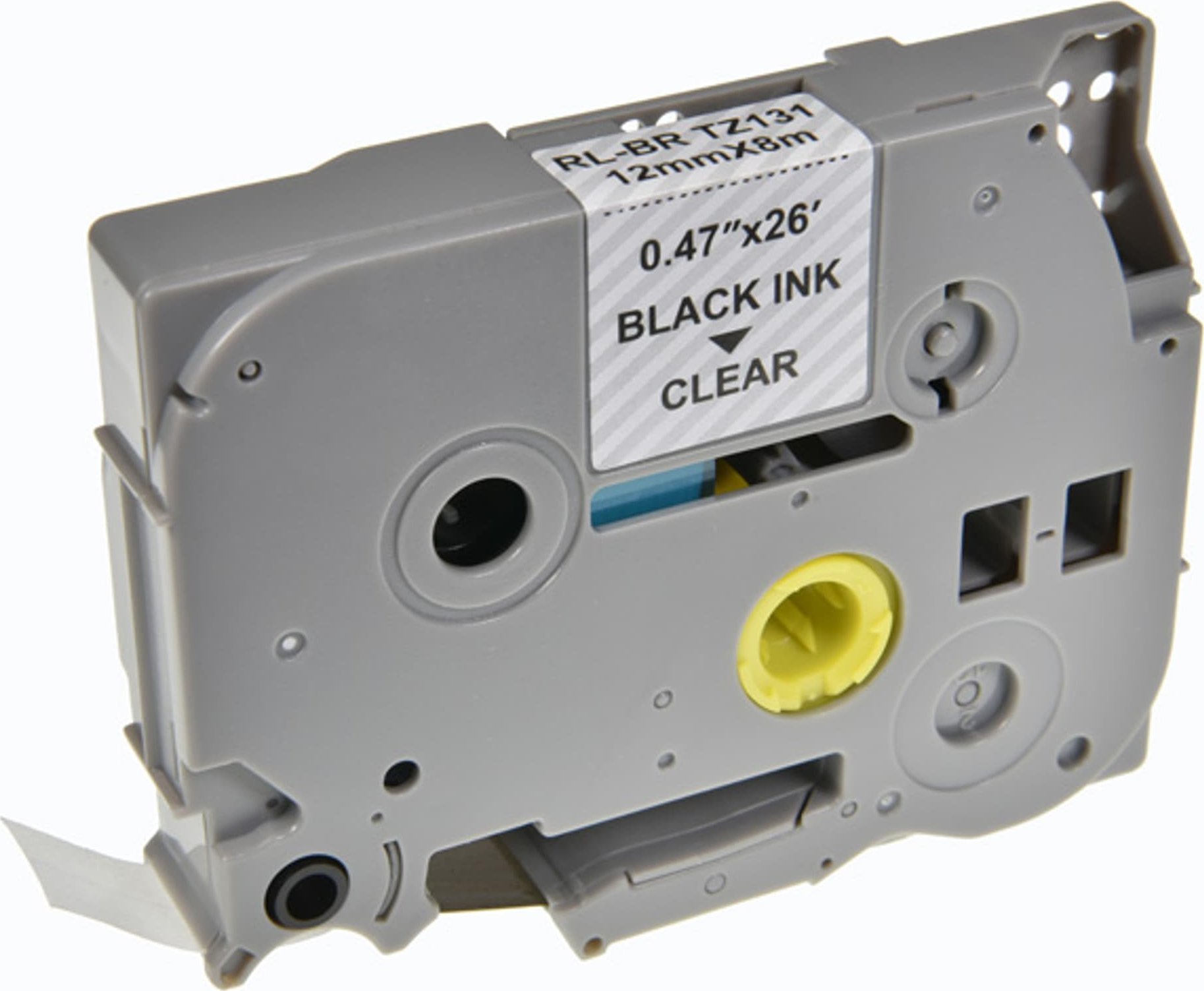 Shirit etiketash G&amp;G TZE-131, 12mm, 8m, i zi transparent