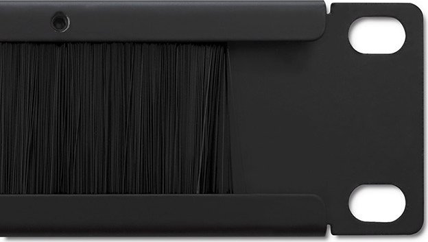 Panel me furça Qoltec për kabinet RACK 19", 1U, i zi