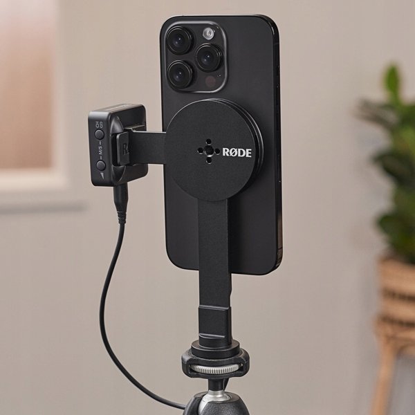 Mbajtëse magnetike telefoni RODE Magnetic Mount 2025, për videografi mobile, e zezë