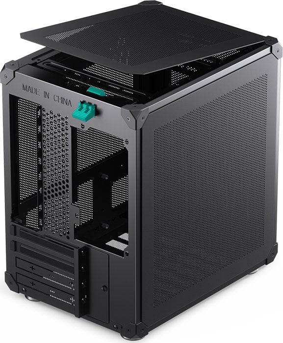 Kase kompjuterike Jonsbo C6, Micro ATX, me dorezë bartëse, e zezë