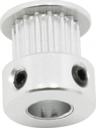 Запчаник GT2 16T, за ремен 6mm, дупка 5mm, сребрен