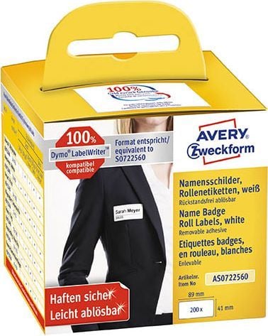 Etiketa identifikuese Avery Zweckform ZF, 41x89mm, 110 copë, të bardha