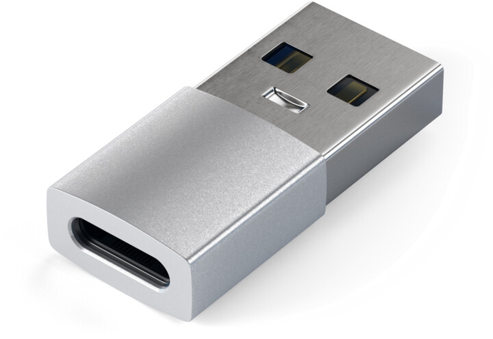 Përshtatës Satechi USB-A - USB-C, M/F, i argjendtë