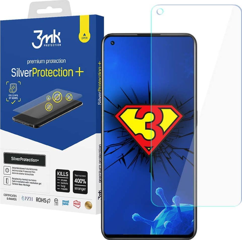 Folie mbrojtëse 3MK Silver Protect Plus, antibakteriale, për Realme GT Neo 2 5G, transparente