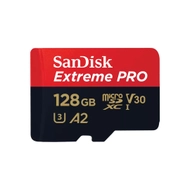 Kartë e memories SanDisk Extreme PRO, MicroSDXC, 128 GB, Class 10 + përshtatës SD
