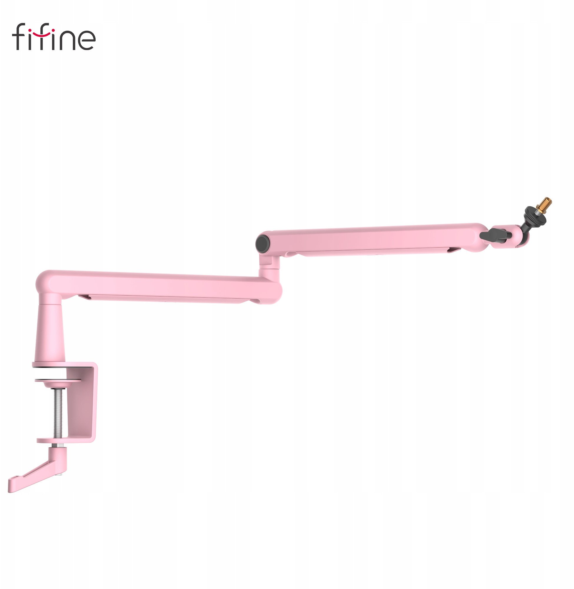 Stativ tavoline për mikrofon Fifine BM88, krah metalik rregullues, deri 1.5 kg, rozë