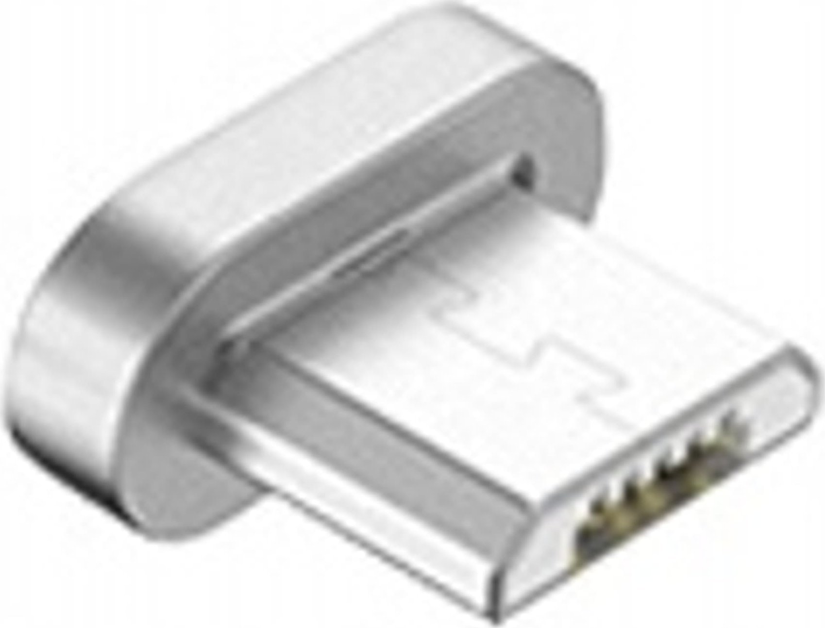 Adapter USB Libox LB0155, microUSB magnetik, argjendtë
