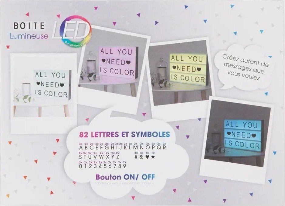 Kornizë e ndriçuar CINEMA, format A4, LED, e bardhë