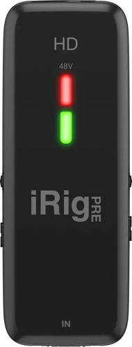 Аудио интерфејс IK Multimedia iRig Pre HD, предусилувач со студиски квалитет, USB, црн