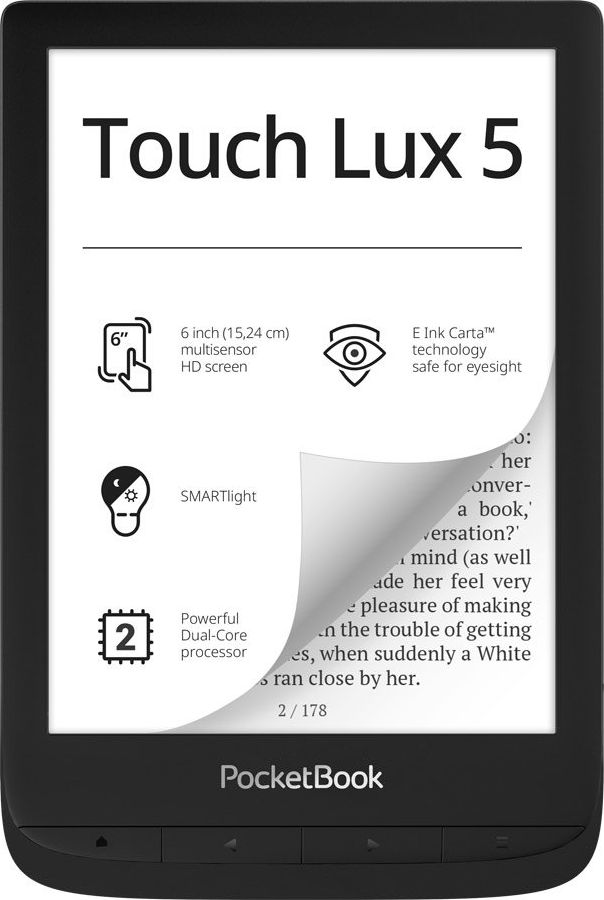 Lexues e-book PocketBook Touch Lux 5, 6", i zi
