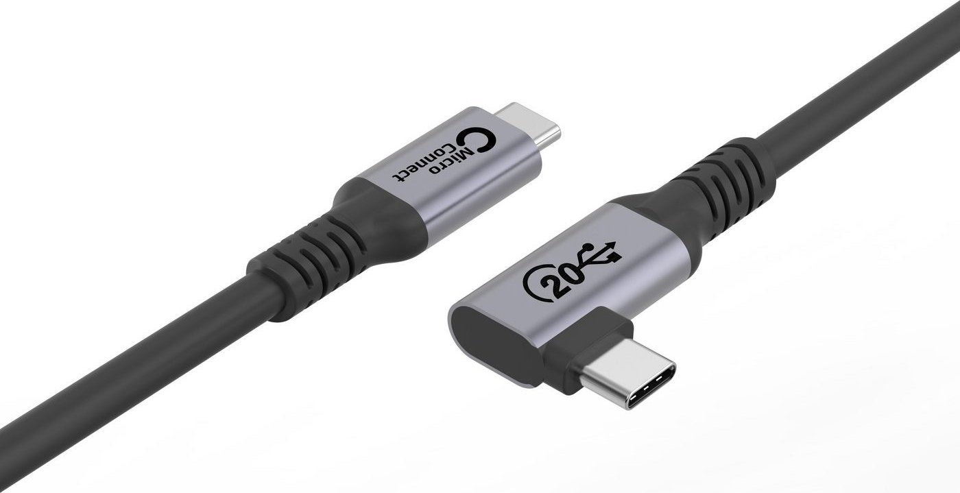 Kabllo USB C Microconnect USB3.2CC005-a, USB 3.2 Gen 2x2, 0.5 m, e zezë