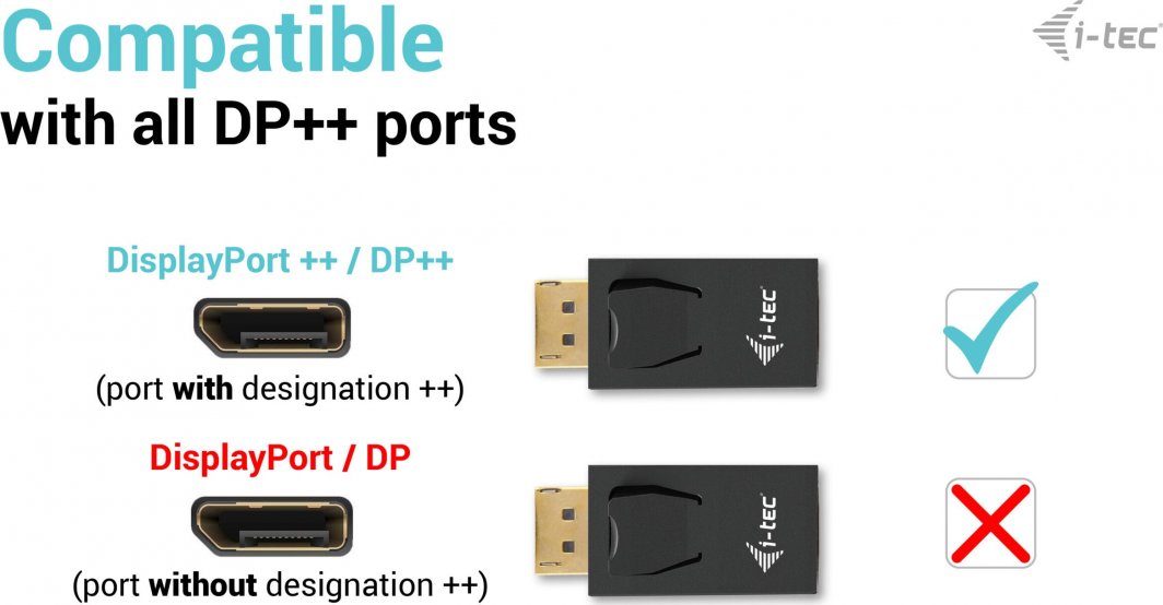 Adaptor DisplayPort në HDMI I-TEC Passive, 4K 30Hz, i zi