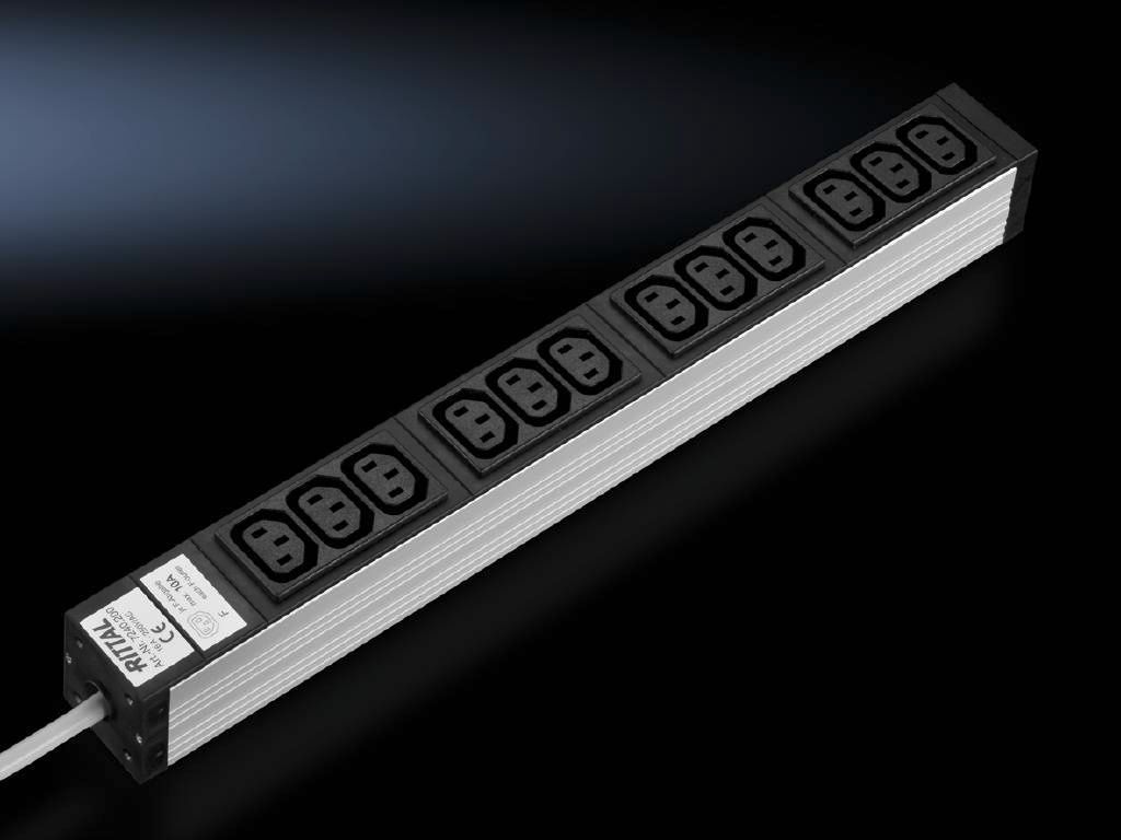 Лента за струја Rittal 7240.200, 12 излези C13, 2m, сребрена