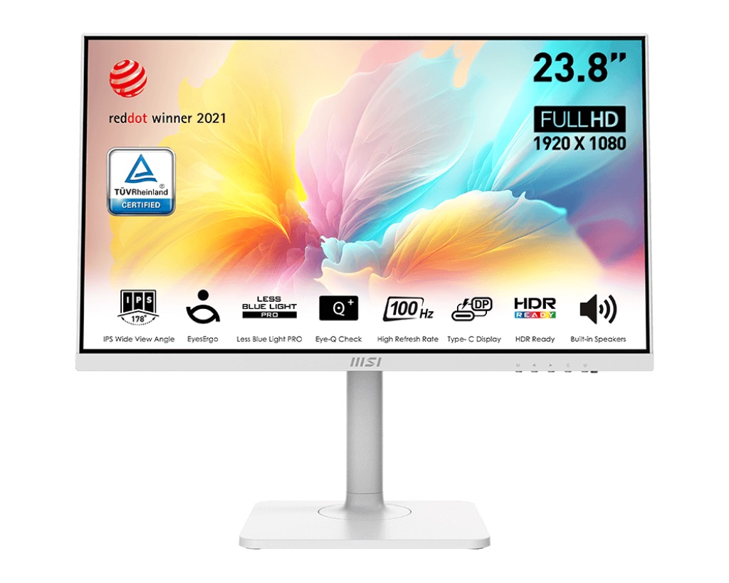 Monitor MSI Modern MD2412PW, 23,8", IPS, FHD, 100Hz, 1ms, i bardhë