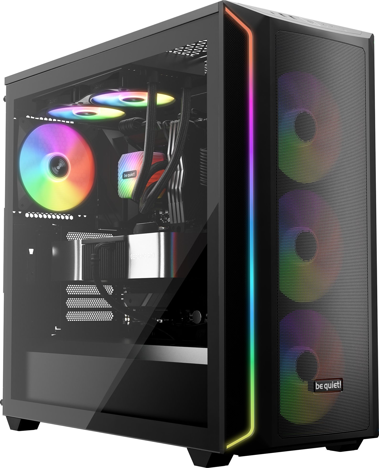 Ventilator PC Be Quiet LIGHT WINGS LX, 140mm PWM High Speed, set 3 copë, i zi