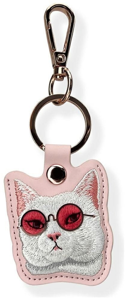 Mbajtëse tracker Nimmy Case Locatorr Glasses Cool Cat, për AirTag, rozë