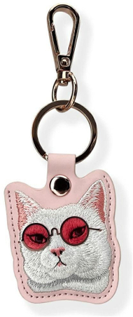 Mbajtëse tracker Nimmy Case Locatorr Glasses Cool Cat, për AirTag, rozë