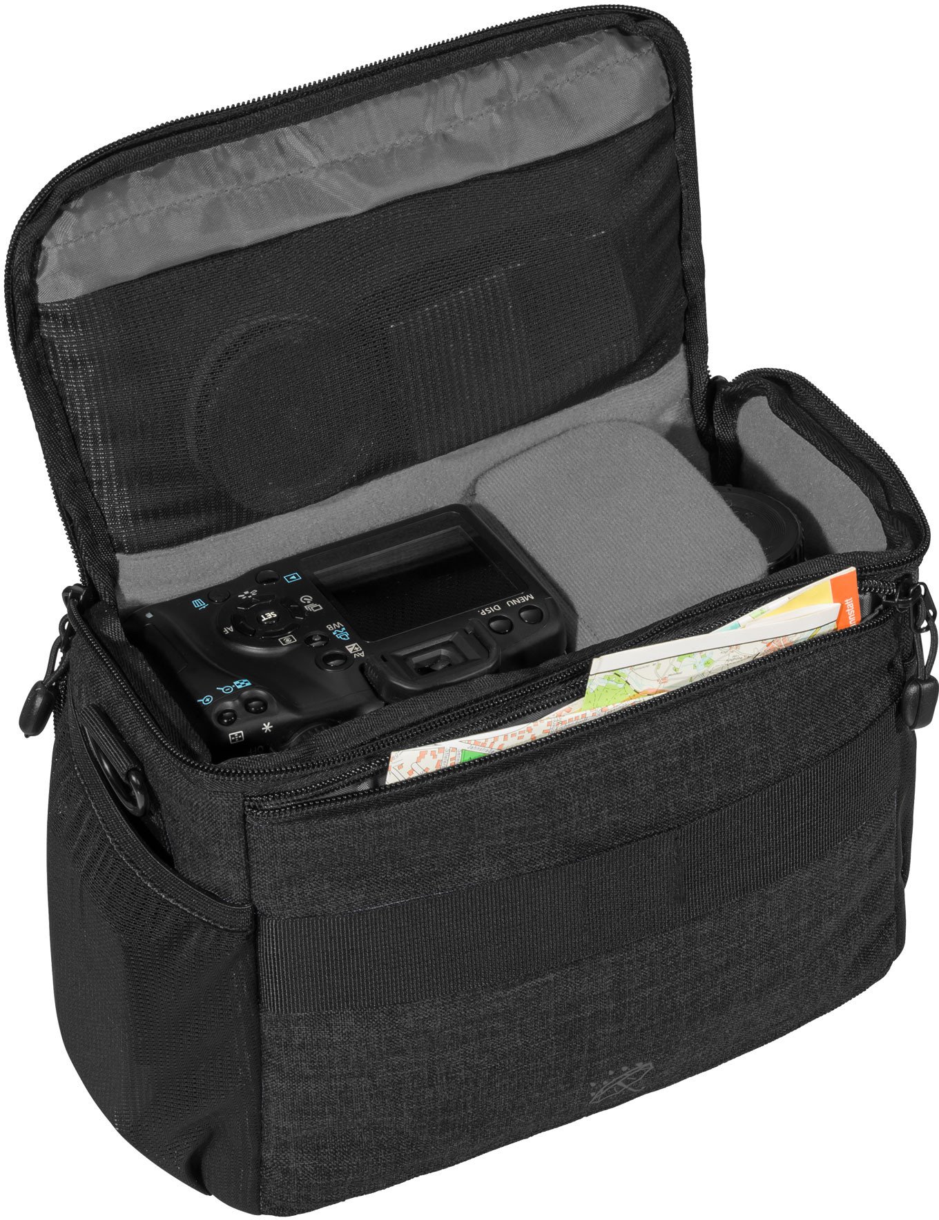 Çantë fotografike PEDEA DSLR Fashion XL, mbrojtje nga shiu, me rrip shpatulle, e zezë