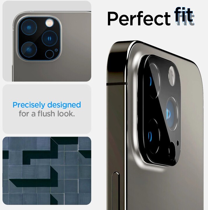 Xham mbrojtës Spigen Optik për Apple iPhone 14 Pro/iPhone 14 Pro Max, 2 copë, i zi