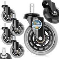 Сет тркала за канцелариска столица General, 5 парчиња, гума, тивко движење