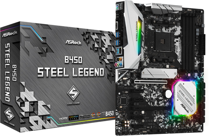 Pllakë amë ASRock B450 Steel Legend - AMD B450