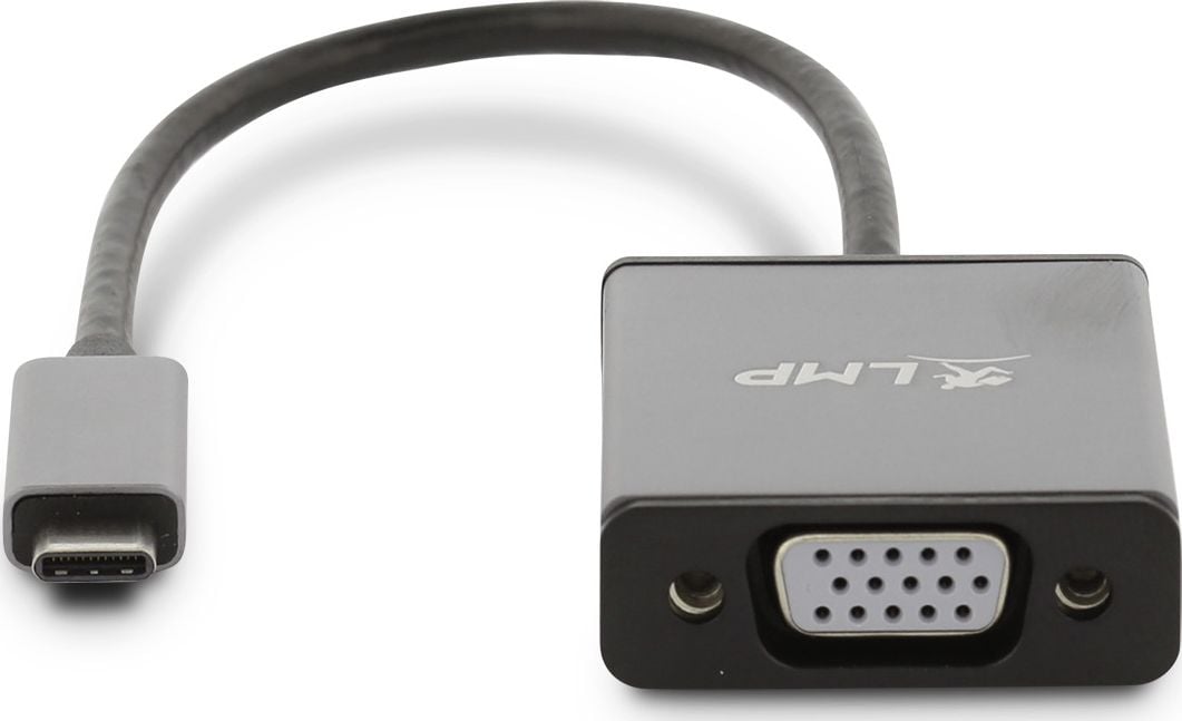 Adapter USB C në VGA LMP, për laptop dhe PC, gri