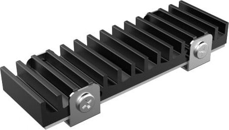 Heatsink për SSD M.2 Akasa Gecko Pro A-M2HS02-BK, alumin, për M.2 2280, i zi