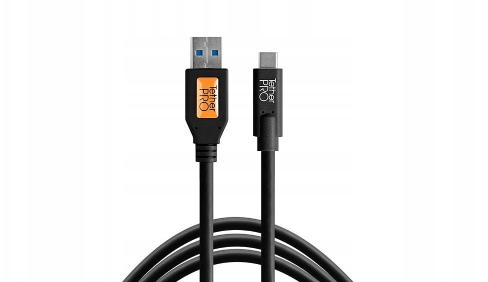 Kабел TetherTools TetherPro USB 3.0 во USB-C, 4.6m, црн
