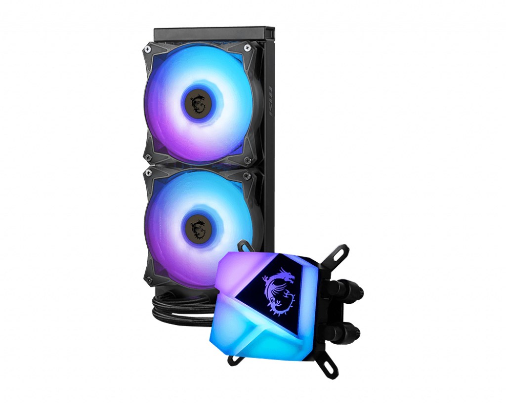 Ftohës me ujë MSI MAG CoreLiquid C240, 240mm, ARGB, i zi 