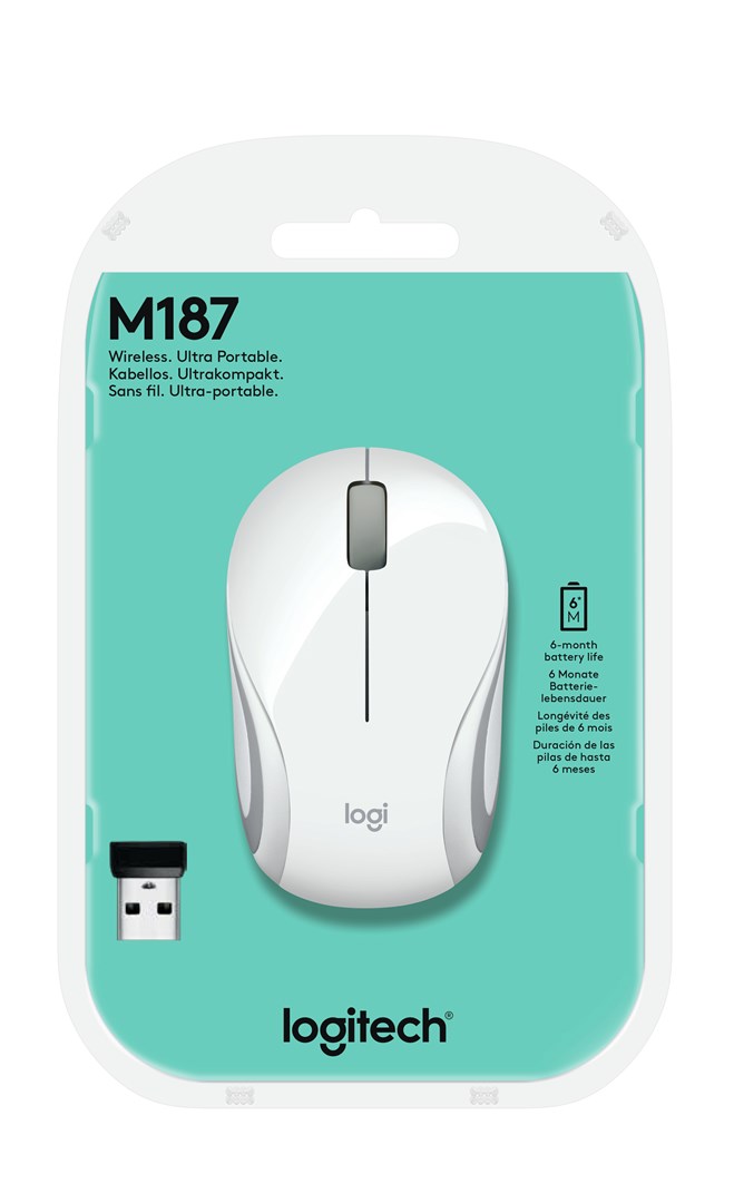 Maus Logitech M187, RF Wireless, i argjendtë