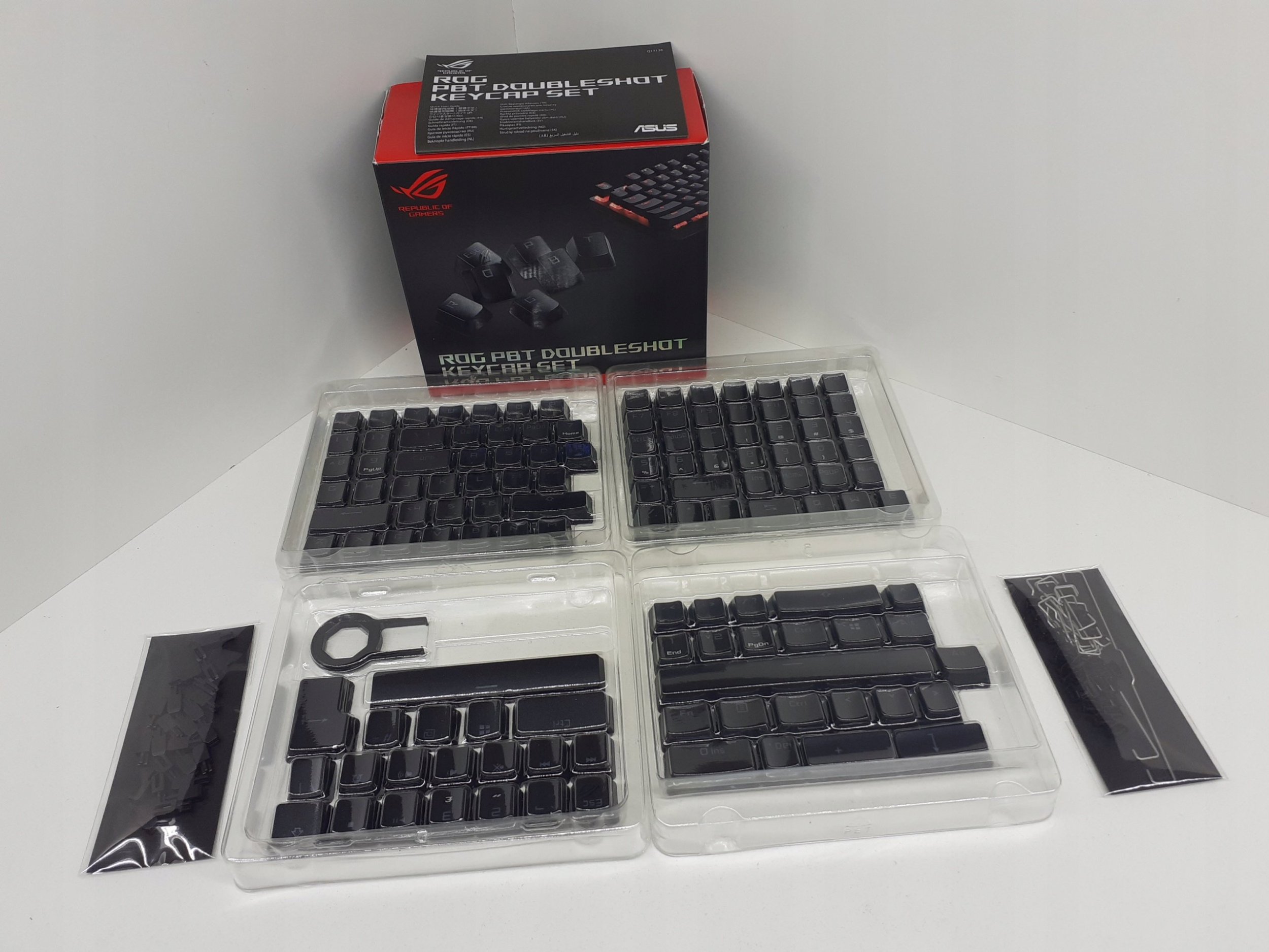 Kapakë tastiere ASUS ROG PBT AC03, për tastierë mekanike, doubleshot, të zezë