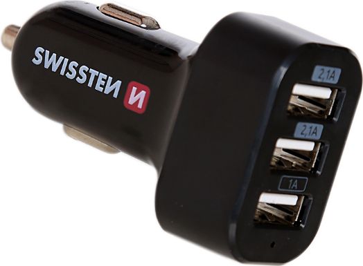 SWISSTEN Полнач за Автомобил 3xUSB, 5.2A