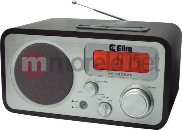 Radio tavoline Eltra KORMORAN USB, me USB, ekrani LCD, argjendtë