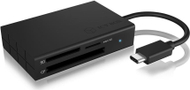 ICY BOX IB-CR401-C3 USB 3.0 Type-C 3-портен надворешен читач на картички, црн