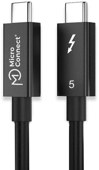 Kabllo Microconnect Premium Thunderbolt 5, transmetim i shpejtë, e zezë