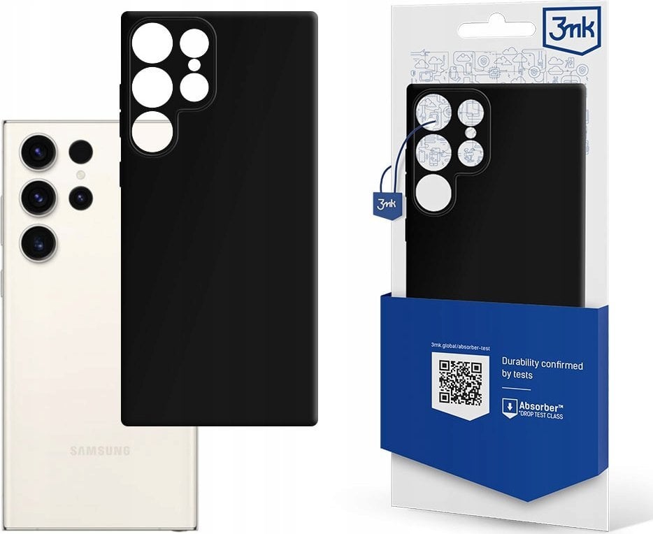 Mbulesë telefoni 3MK Matt Case për Samsung Galaxy S24 Ultra, 1.2mm, përfundim mat, e zezë