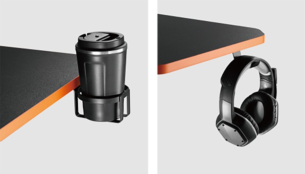 Tavolinë gaming Maclean NanoRS RS170, raft monitori, 85 cm, e zezë