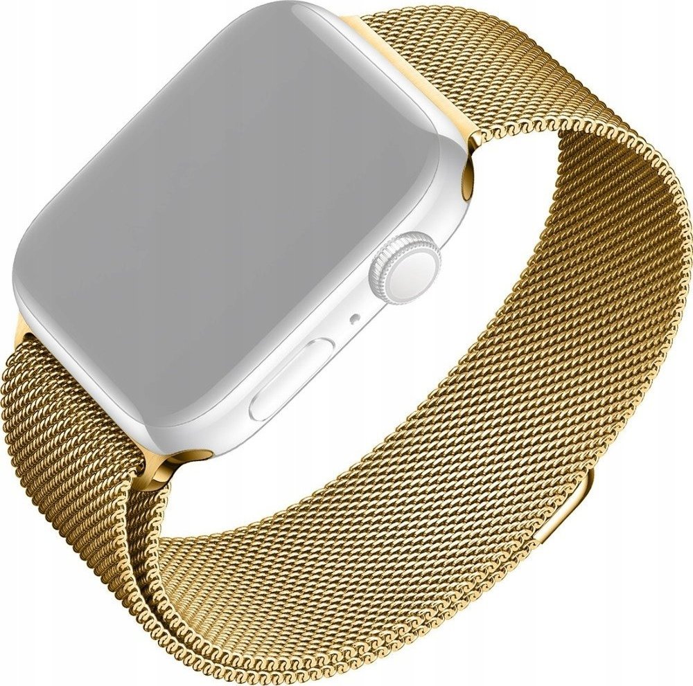Rrip ore FIXED Mesh Strap për Apple Watch 42/44/45mm, metalik, ngjyrë ari
