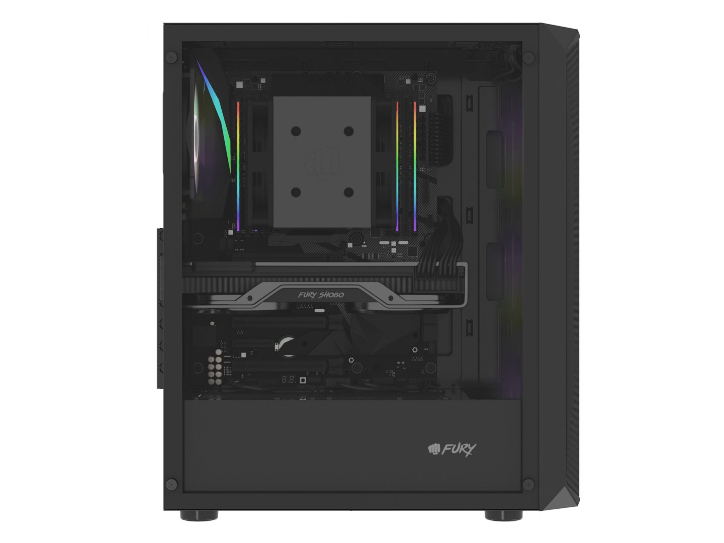 Kasë Fury Shobo SH4F RGB, ATX, e zezë