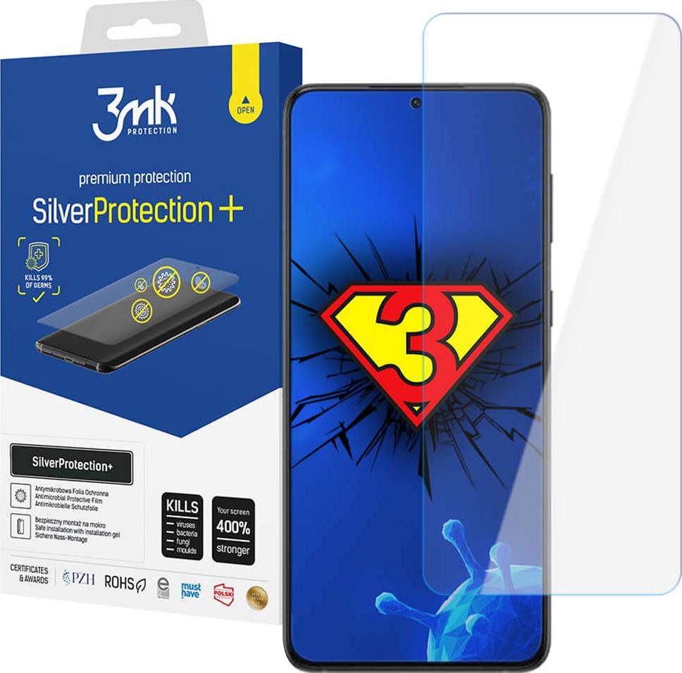 Заштитна фолија 3MK Silver Protect Plus, антимикробна, за Samsung Galaxy S22 Plus, транспарентна