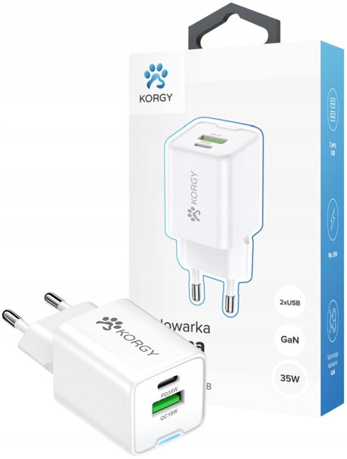 Karikues rrjeti Korgy K AC35 AC B, 35W, i bardhë