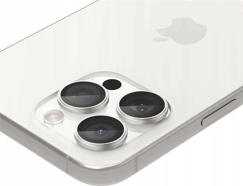 Mbrojtës kamerë Spigen Glas tR EZ Fit Optik Pro, set 2 copë, për iPhone 15 Pro 15 Pro Max, titanium i bardhë