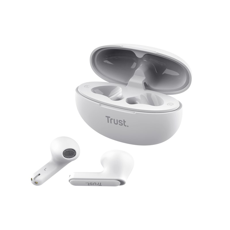 Kufje Trust Yavi, TWS, Bluetooth, in-ear, të bardha