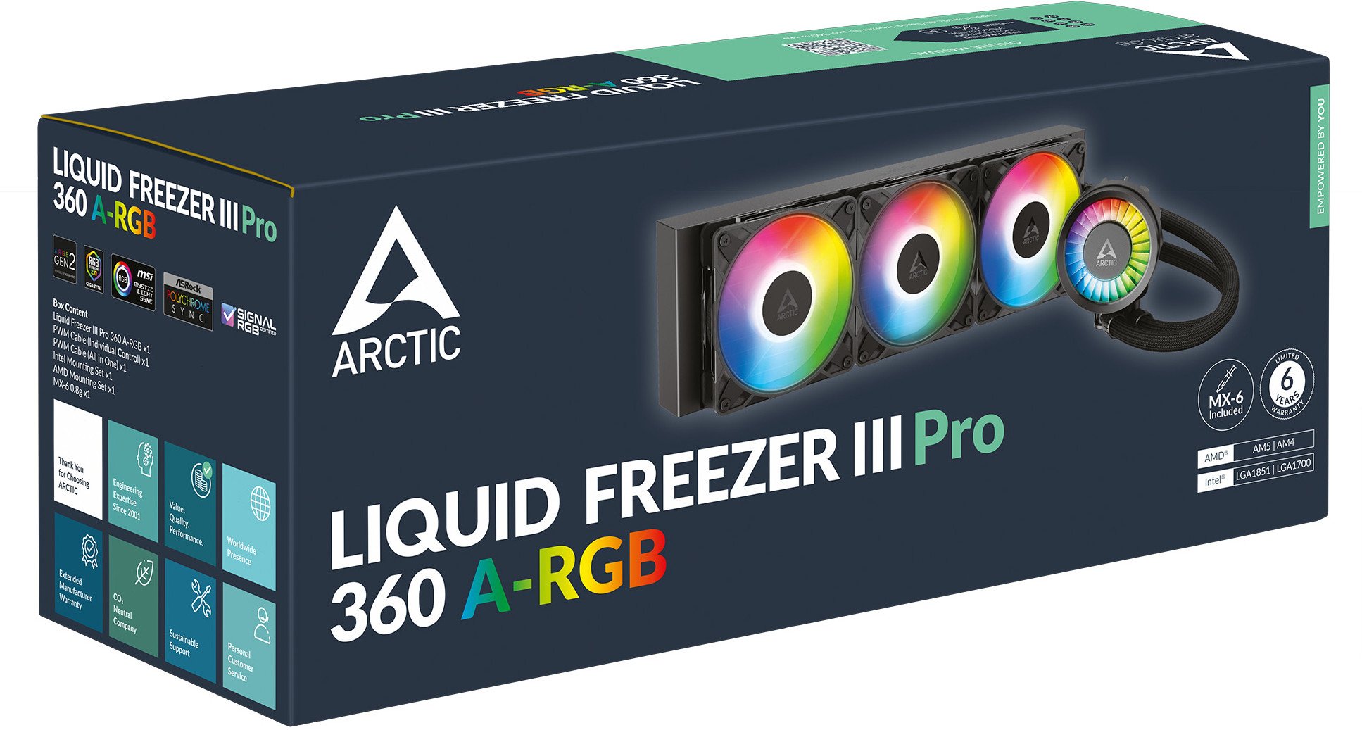 Ftohës Arctic Liquid Freezer III Pro 360 A-RGB, i zi
