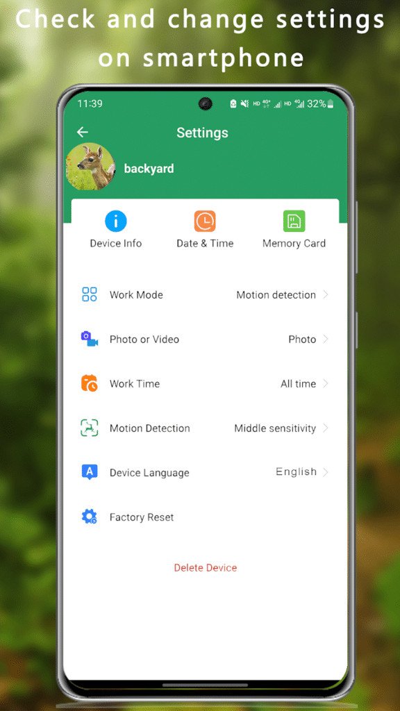 Камера за фауна Delta Wildlife Camera, сензор за движење, снимање дење и ноќе, камуфлажа