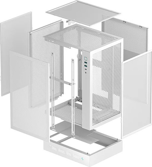 Куќиште за компјутер DeepCool CH170 Digital, Mini ITX, Tower, бело