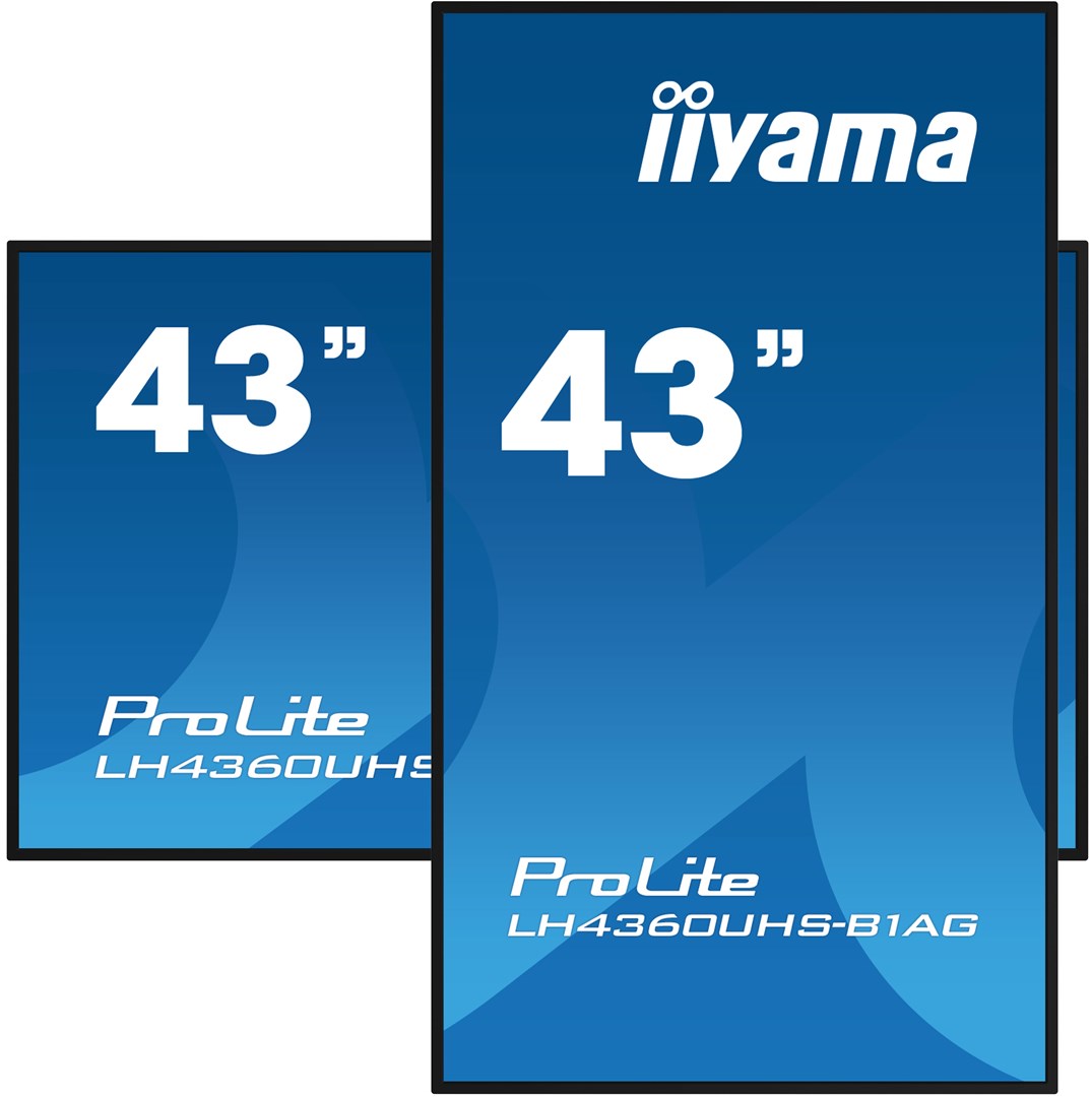 Monitor iiyama ProLite LH4360UHS-B1AG, 43", 4K, e zezë