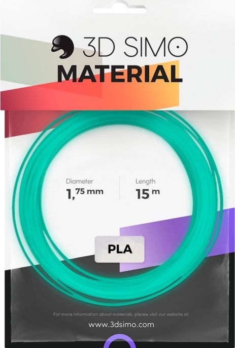 Set filamentësh për printer 3D Simo PLA Color Set, gjelbër fluoreshent/kaltër
