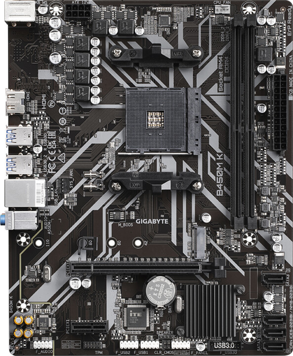 Pllakë amë GIGABYTE B450M K - AMD B450